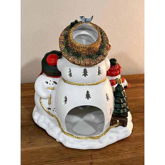 PartyLite Snowman Tealight Holder Luminary w/ Box Christmas Candle Decor RETIRED - Picture 5 of 16